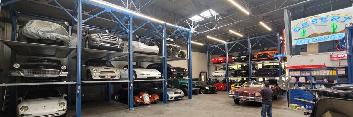 Triple stackers lining a collector warehouse