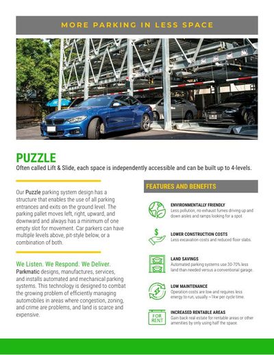 First page of the Puzzle flyer