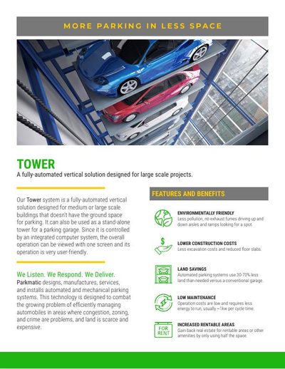 First page of the Tower flyer