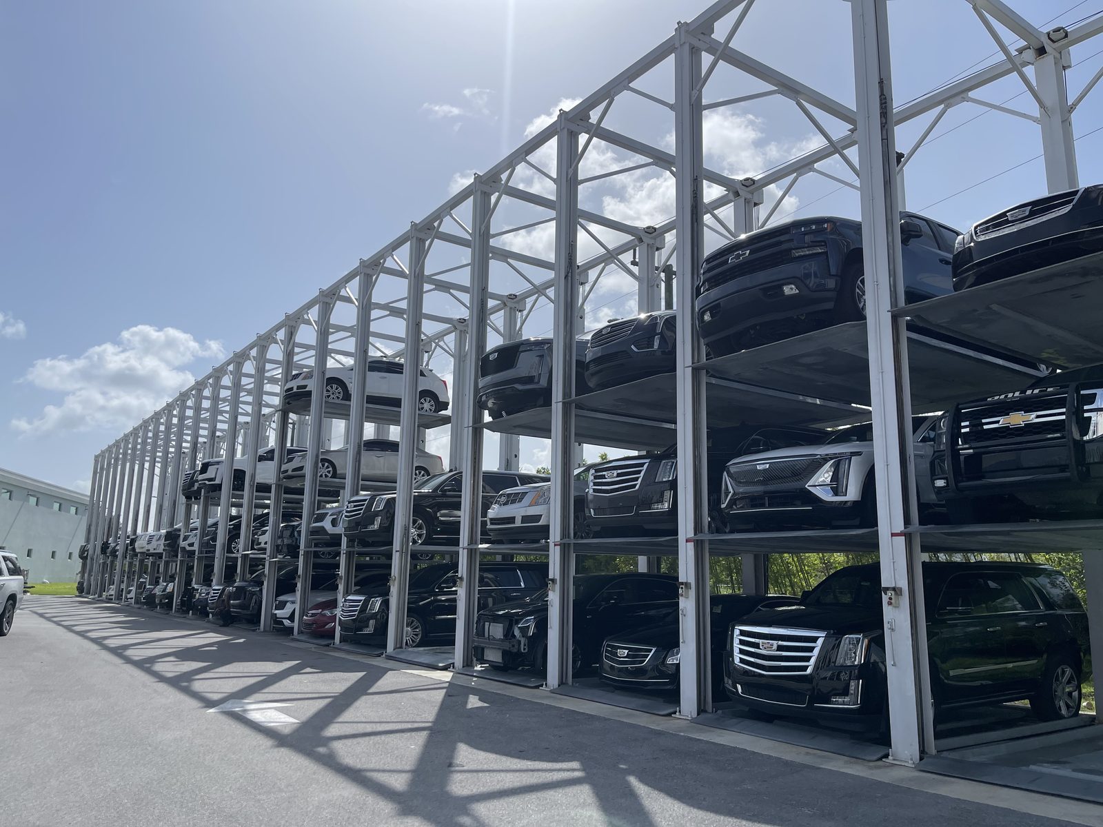 An outdoor row of Quad Stackers in Miami